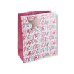 Picture of PINK BIRTHDAY TEXT GIFT BAG